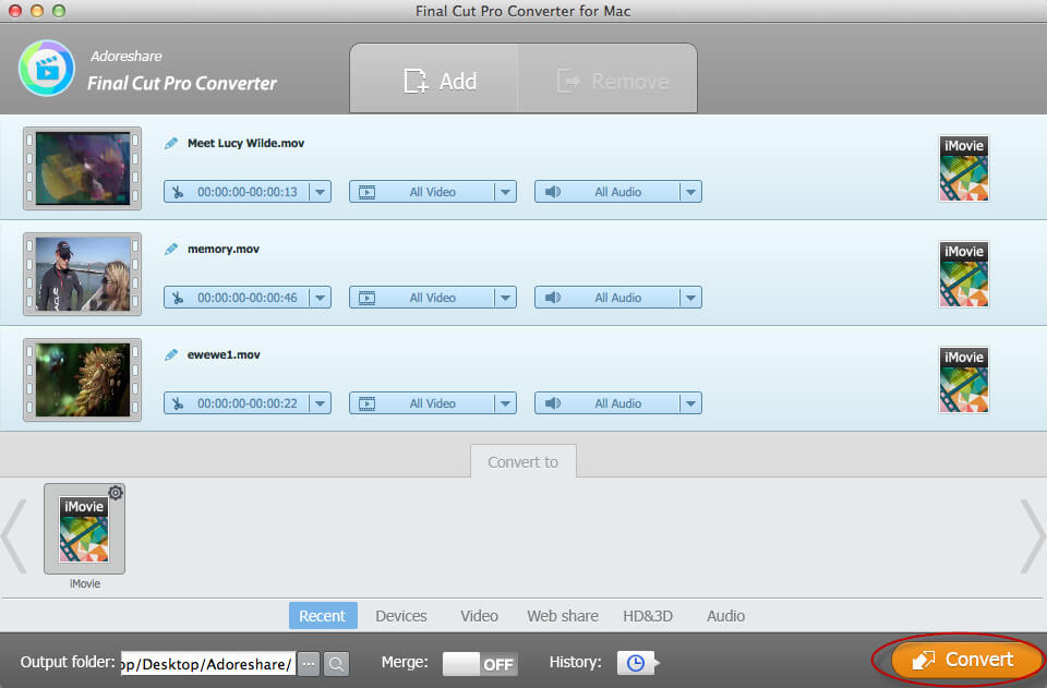 Adoreshare Final Cut Pro Converter for Mac - 将 Final Cut Pro 输出的文件转换为其他格式[OS X]丨反斗限免