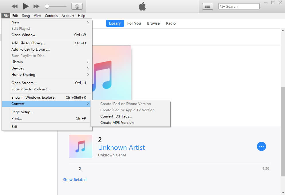 change audio formats in itunes