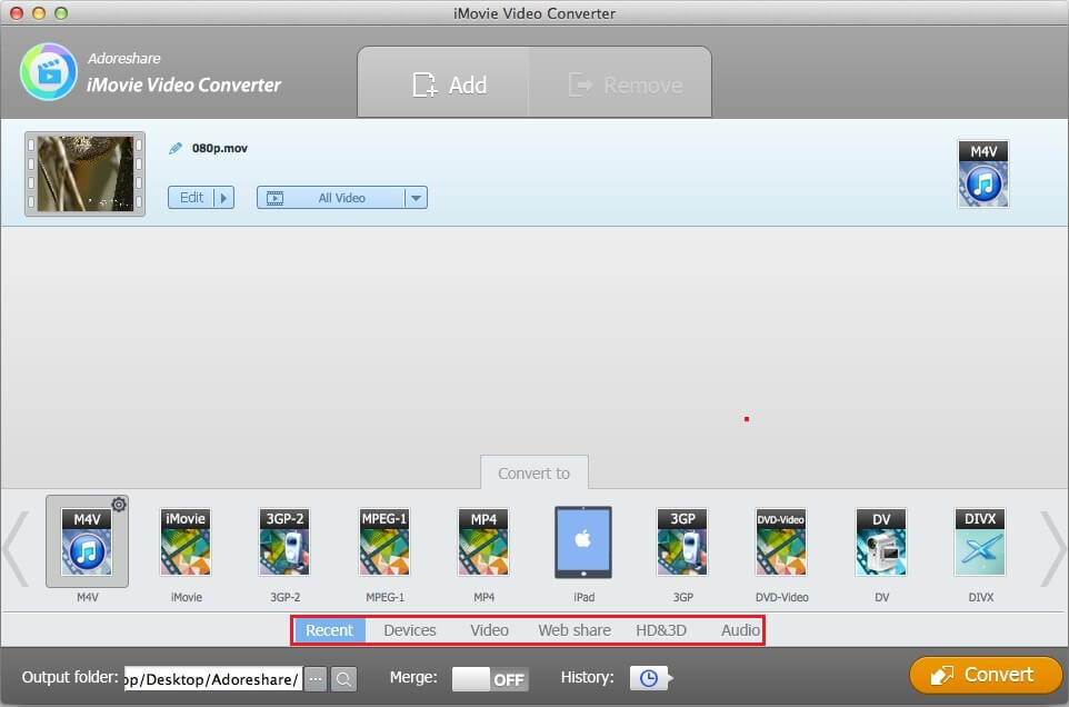 convert imovie to mp4