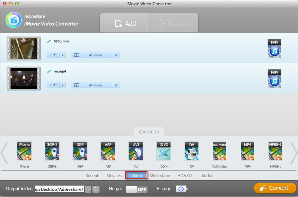 export imovie to avi