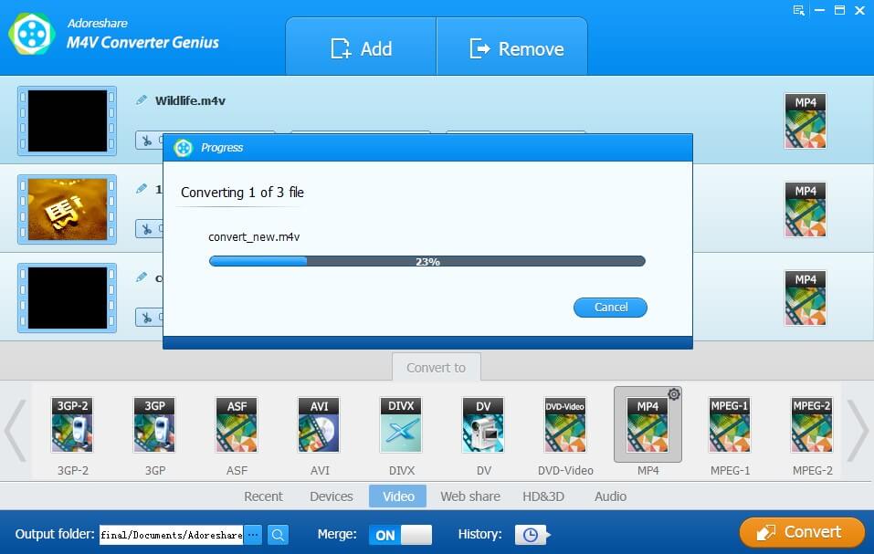 convert videos successfully