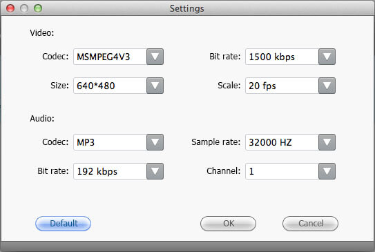 adjust parameters in mp4 format