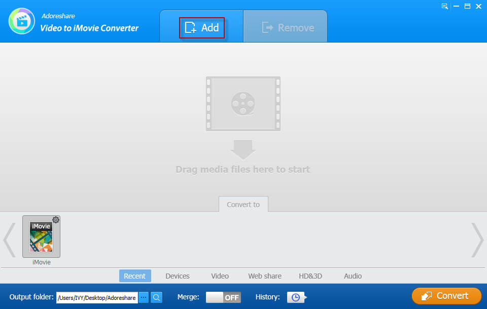 add mov video file