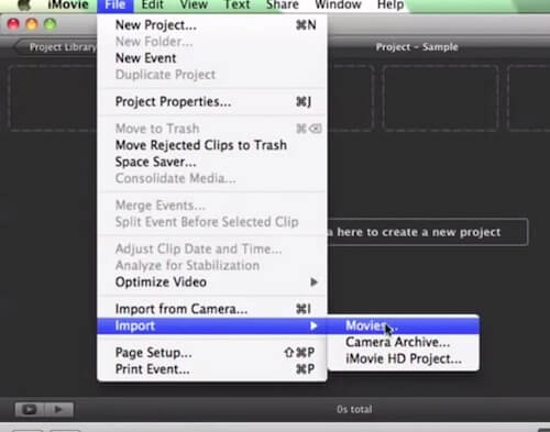 import imovie video