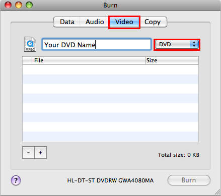 burn on mac