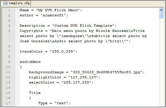 customize dvd flick menu