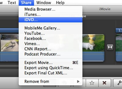 export imovie to dvd