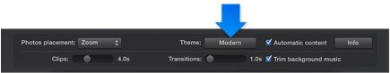 add a theme in imovie