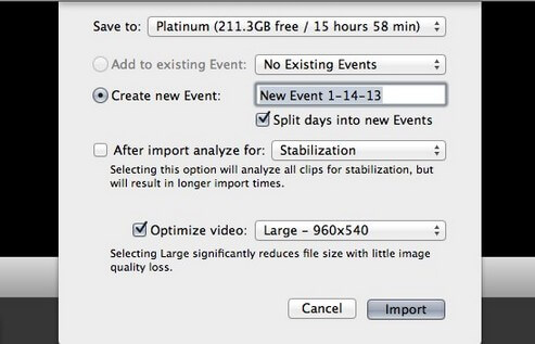 how to get sony handycam video into imovie