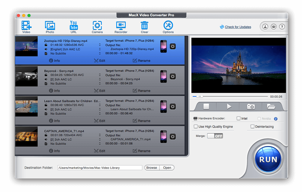 macx video converter screenshot