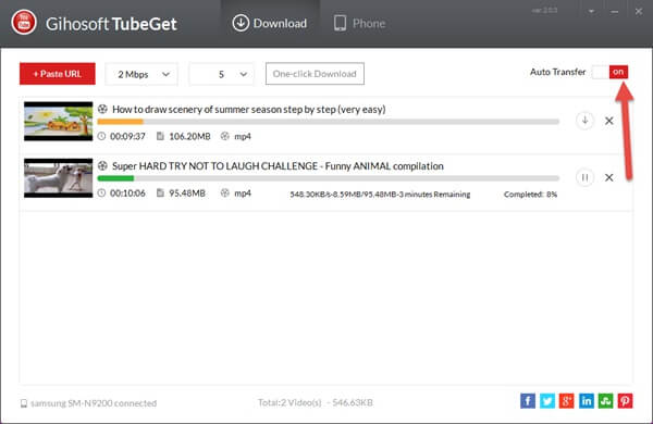 Gihosoft Tubeget interface