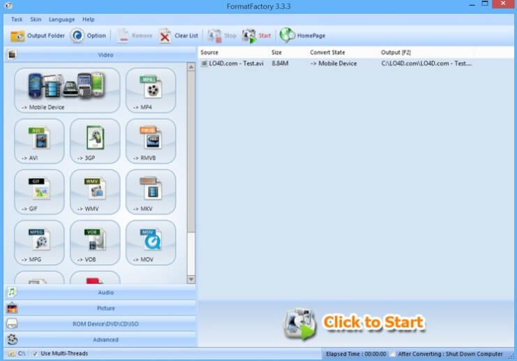 video format factory for pc