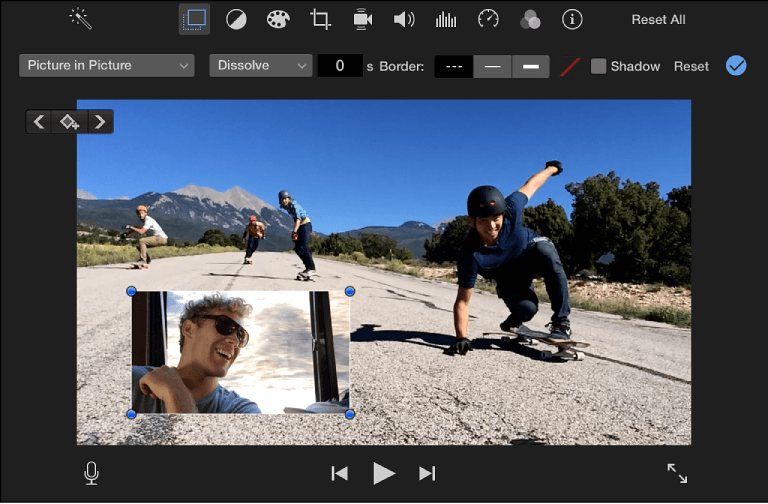  create a picture in picture clip