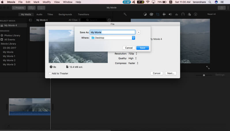 how to cut video imovie mac