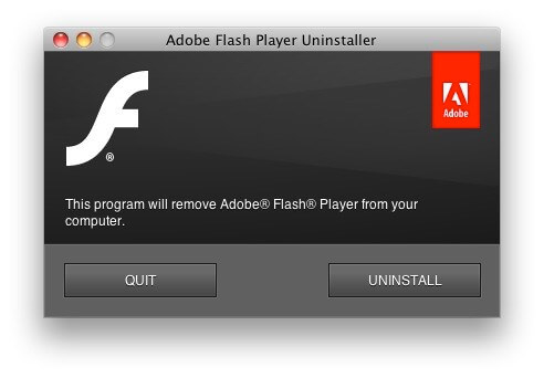 uninstall flash